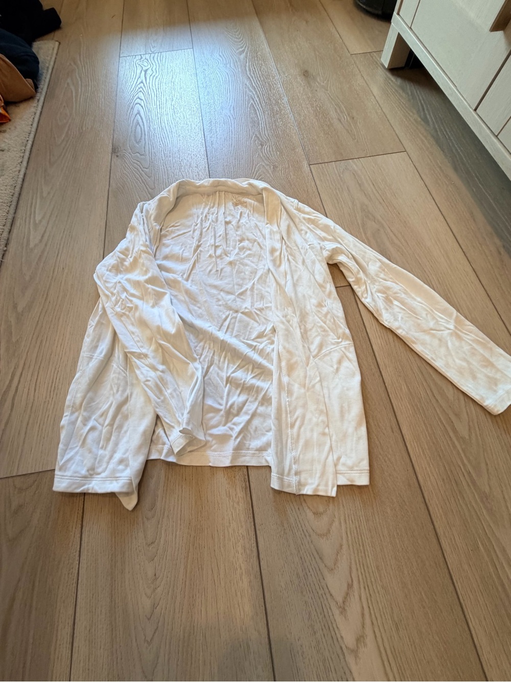 L.L. Bean Women's Open-Front Light Cardigan in White